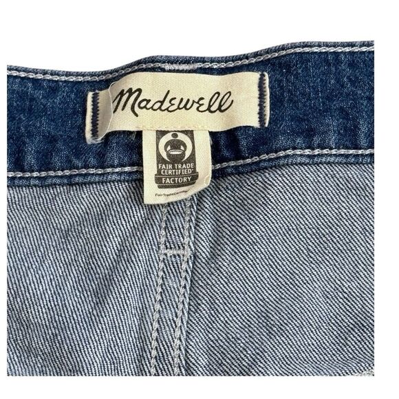 Madewell The High Rise Sailor Shorts Blue Denim Cotton Stretch Beach Women’s 32 - Picture 9 of 13